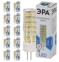 Лампа светодиодная ЭРА LED JC-7W-220V-CER-840-G4 диод, капсула, 7Вт, нейтр, G4, 10 шт