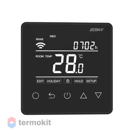 Терморегулятор DEVI Prime c Wi-Fi, с комбинацией датчиков, черный, 16А