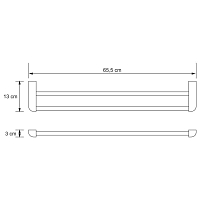 Держатель полотенец двойной WasserKRAFT Kammel K-8340WHITE УЦЕНЕННЫЙ