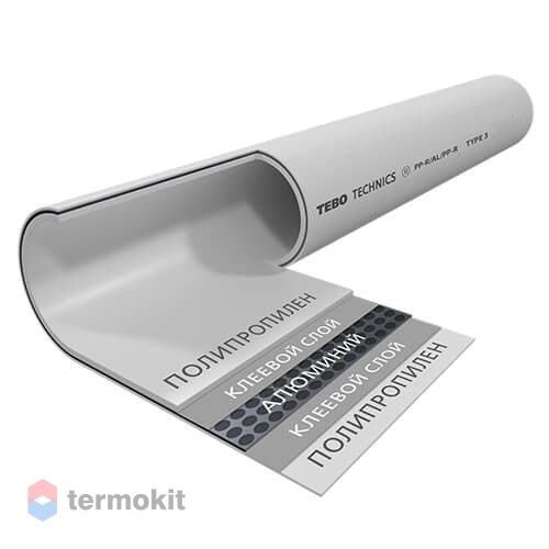TEBO PP-R SDR 6 Полипропиленовая труба армированная алюминием 110 x 4м PN20