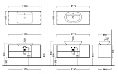 Тумба Kerama Marazzi PLAZA Modern подвесная 120 PLB.M.120.3\WHT белый