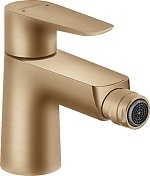 Смеситель для биде Hansgrohe Talis E со сливным гарнитуром шлифованная бронза 71720140