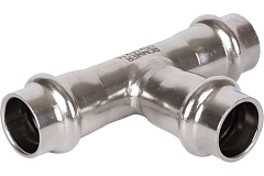 Тройник равнопроходной из нержавеющей стали Rommer ВПр 15 мм