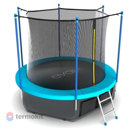 Батут с внутренней сеткой и лестницей Evo Jump Internal 12ft (Wave) + нижняя сеть