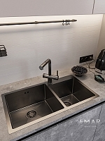 Мойка для кухни EMAR PVD черный EMB-210 PVD Nano Dark