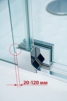 Душевой уголок Cezares Slider 1950x1000x900 хром SLIDER-AH-2-90/100-100/110-C-Cr