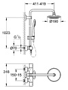 Душевая система с термостатом Grohe Rainshower Solo 27434000
