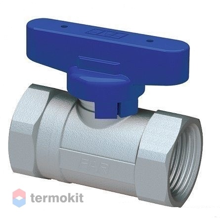 Кран шаровой Far 1/2” ВВ хром с синей ручкой
