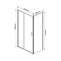 Душевой уголок Vincea Rapid 1900x1000x1000 хром VSS-3R90x10CL