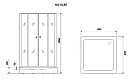 Душевой уголок Niagara Nova 1950x800x800 (стекло с рисунком) черный NG-0180-14