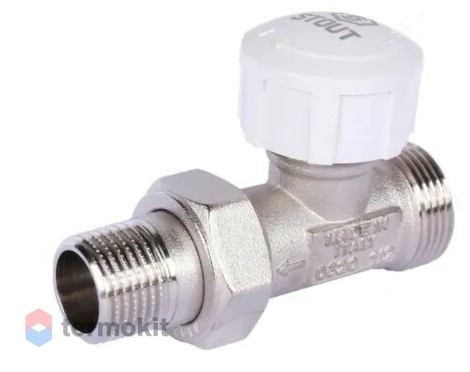 STOUT Клапан термостатический прямой, 1/2" х 3/4"ЕК