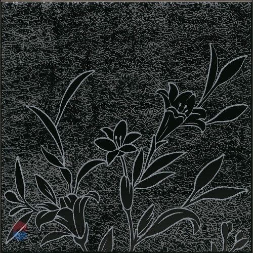 Керамическая плитка Kerama Marazzi Барберино HGD/B569/5292 декор 5 черный глянцевый 20x20