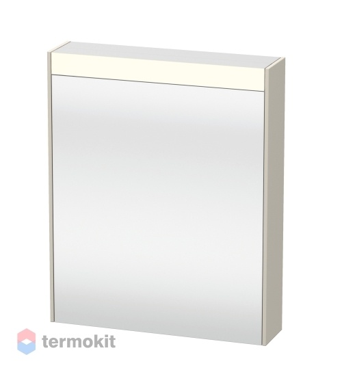 Зеркальный шкаф Duravit Brioso 62 с подсветкой серо-коричневый BR7101R9191
