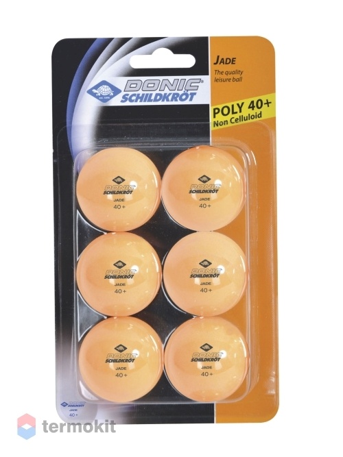 Мячики для н/тенниса Donic JADE 40+, 6 штук, оранжевый 618378S