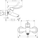 Смеситель для раковины Hansgrohe Talis 166 с длинной рукояткой 32037000
