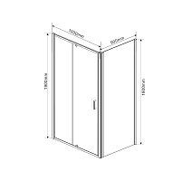 Душевой уголок Vincea Intra 1900x900/1000x900 хром VSR-1I901090CL