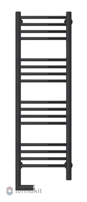Электрический полотенцесушитель Сунержа Богема 2.0 (прямая) 1000x300 ТЭН Лев. матовый черный арт. 31-5204-1030