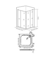 Душевой уголок Bas Idea CR-100-C-CH 1000x1000x1950 хром ИД00017