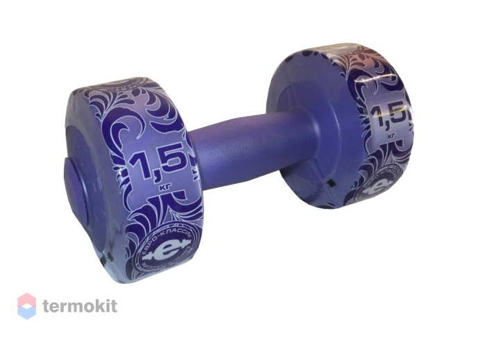 Гантель SportElite корпус пластик 1,5кг/шт, фиолетовый ES-0375
