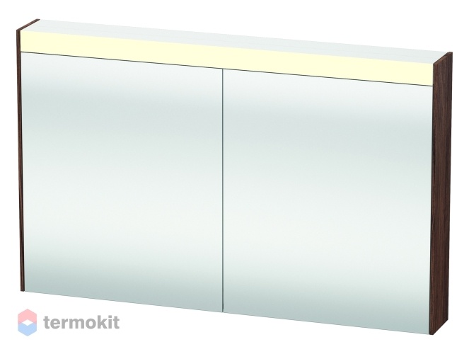 Зеркальный шкаф Duravit Brioso 102 с подсветкой орех (темный) BR710302121