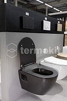 Сиденье для унитаза CREAVIT Duck микролифт черный матовый KC0903.01.1400E УЦЕНЕННЫЙ