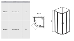 Душевой уголок Ravak Blix BLCP4 1900x900x900 (витраж Grape) полированный алюминий 3B270C00ZG