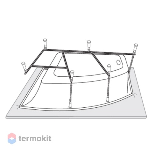 Каркас к ваннам VAGNERPLAST Selena 147, Flora 150x100 VPK150100