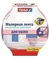 Tesa Малярная лента розовая для деликатных поверхностей 25 м × 25 мм (7 дней)