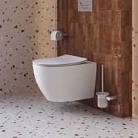 Унитаз подвесной Cezares Stream с сиденьем CZR-2426-TH-TOR/SC