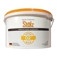 Stölz D2 Интерьерная глубокоматовая краска для потолка с антибликовым эффектом, цвет белый, 5 л