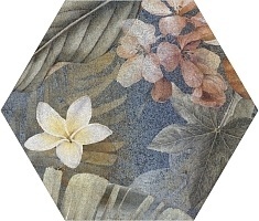 Керамогранит ITT Ceramica Hibiscus Blue Matt Hexa 23,2х26,7