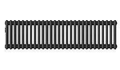 Стальной трубчатый радиатор Kohr Heim 3030/28 секций с боковым подключением 3/4 черный