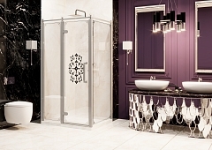 Душевой уголок Ambassador Royal 2000x1200x800 (с рисунком) левый 18015110-L