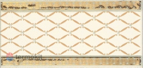 Керамическая плитка Almera Noblesse Cenefa Delis Marfil Gold Бордюр 10x20