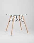 Стол EAMES DSW D80 800х705 прозрачный