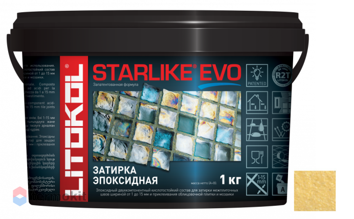 Затирка Litokol эпоксидная Starlike Evo S.600 Giallo Vaniglia 1кг