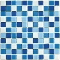 Стеклянная Мозаика Bonaparte Blue wave-3 (4x25x25) 30x30