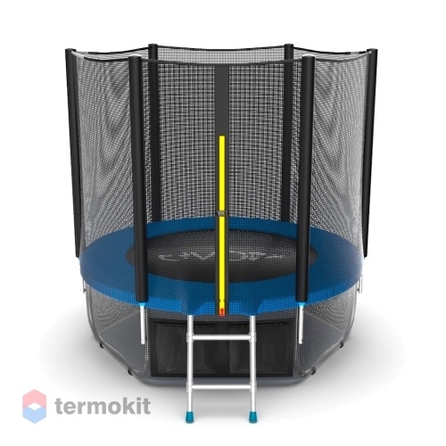 Батут с внешней сеткой и лестницей Evo Jump External 6ft (Blue) + нижняя сеть