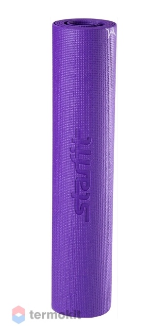 Коврик для йоги Starfit FM-102 PVC 173x61x0,4 см, с рисунком, фиолетовый