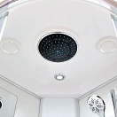 Душевая кабина Deto EM 90x90 Хром (узорчатое стекло) ЕМ1590 с электрикой (эл.)