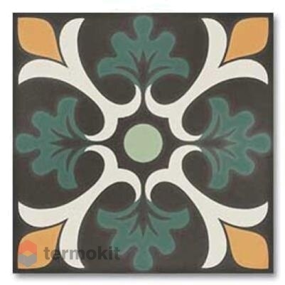 Керамогранит DNA Tiles Sync Clover Green 15x15