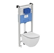 Комплект инсталляции c подвесным унитазом Ideal Standard с сиденьем микролифт T386801