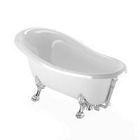 Ванна из искуственного камня Veragio Gialetta 1700х800 хром 26931