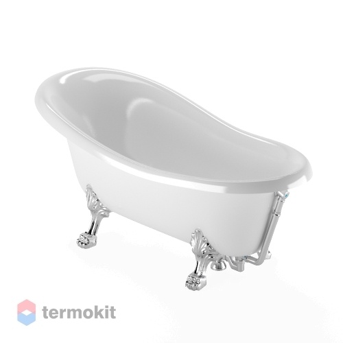 Ванна из искусственного камня Veragio Gialetta 1700х800 хром 26931