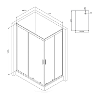 Душевой уголок AM.PM Gem 1200x800x1900 сатин W90G-404-120280-MT