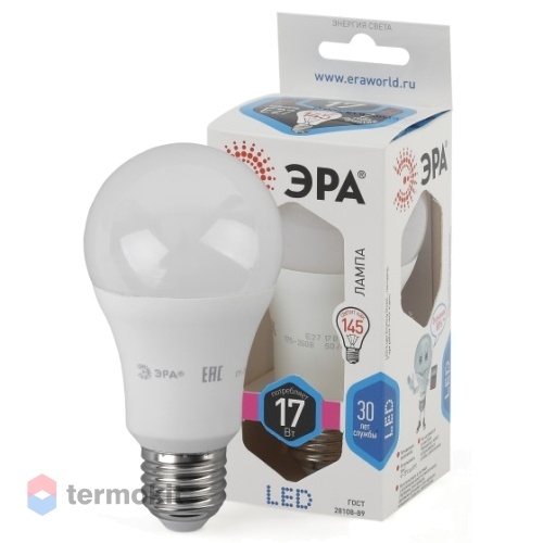 Лампа светодиодная ЭРА LED A60-17W-840-E27 диод, груша, 17Вт, нейтр, E27