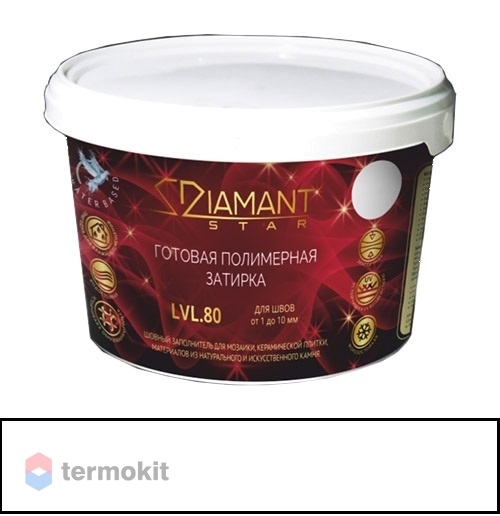 Затирка Диамант полимерная Diamant Star 801 белый (2 кг)