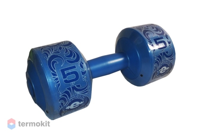 Гантель SportElite корпус пластик 5кг/шт, синий ES-0379