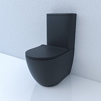 Унитаз напольный Esbano FORTEX-N с сиденьем микролифт черный матовый ESUNFORTBM