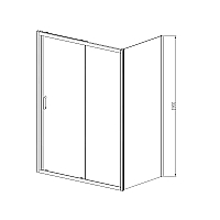 Душевой уголок Vincea Alpha 1950x1400x900 хром VSR-3AL9014CL